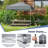 6.6 X 6.6 Feet Outdoor Pop-Up Canopy Tent With UPF 50+ Sun Protection-104387342