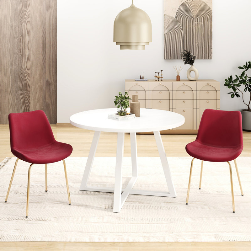 Table de salle à manger 3 places avec 2 chaises rembourrées et rembourrées en mousse, H 29,61 po x L 30,82 po x l 29,64 po