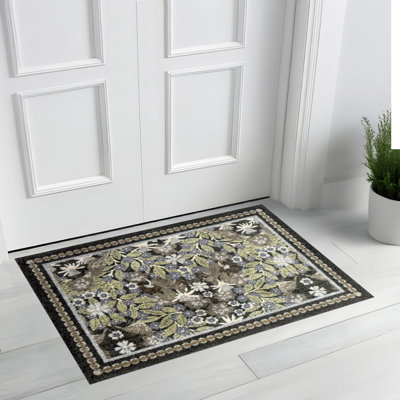 Woodlands Midnight Small Washable Floor Mat
