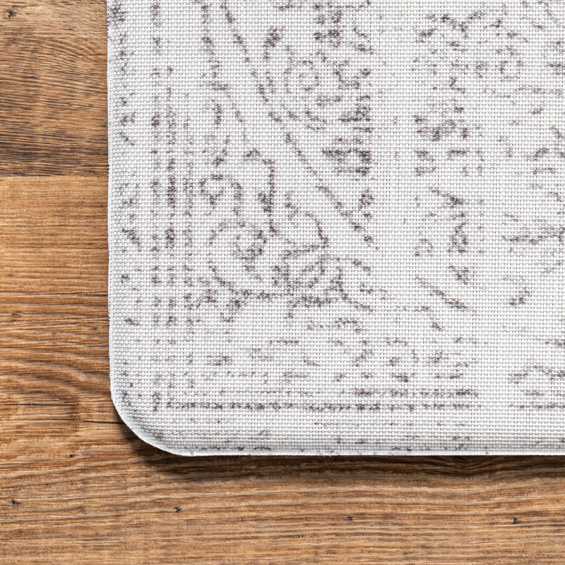 Acker Solid Color Synthetic Anti-Fatigue Non-Skid Kitchen Mat, Rectangle 1'8" x 3'6"