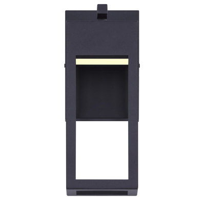 Bova Black 12" H Integrated LED Outdoor Wall Lantern