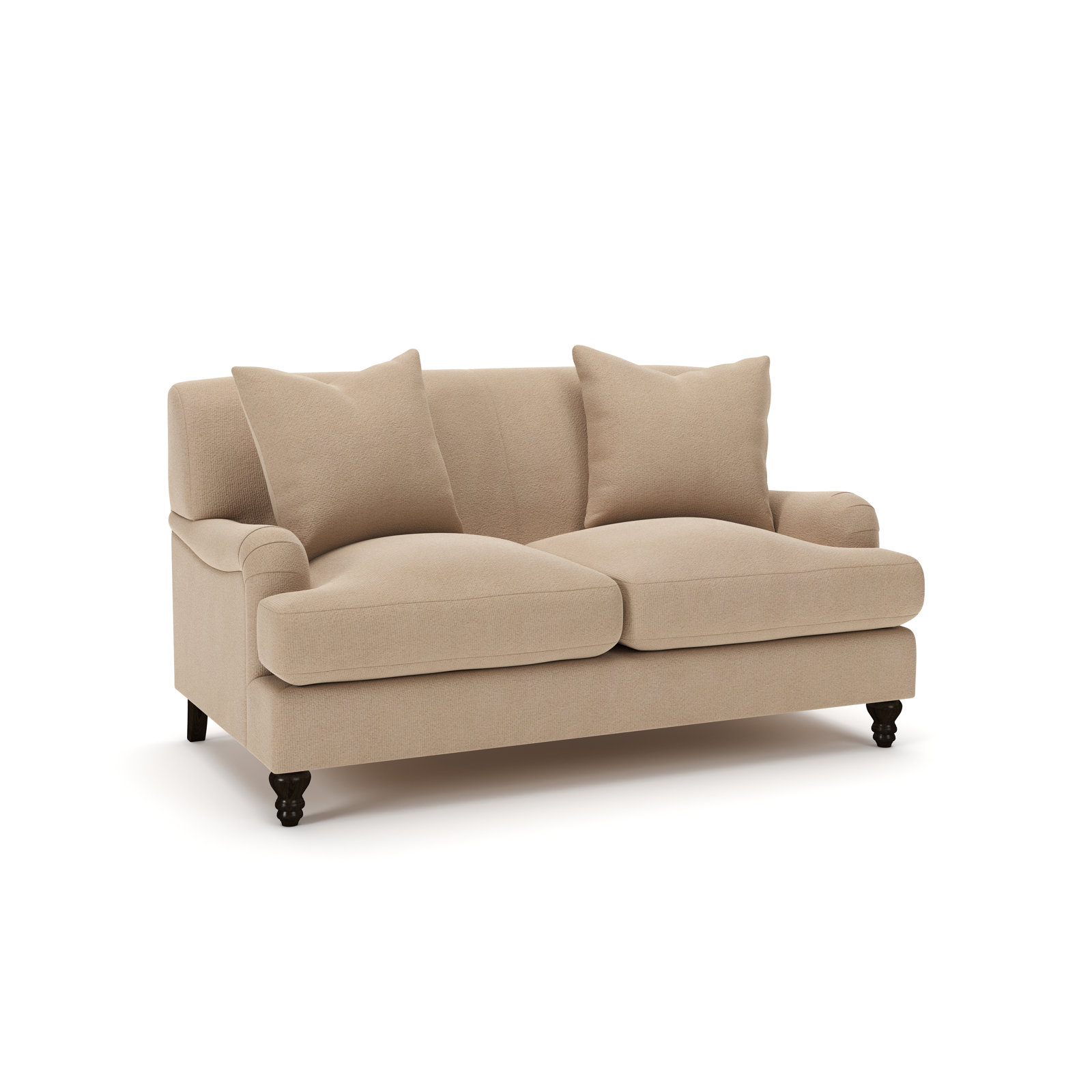 Walters 59'' Tight Back Loveseat, Bella Toast Performance Velvet