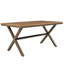 Ensemble de salle à manger de jardin 7 pièces GO, ensemble de meubles d'extérieur toutes saisons avec table et chaises, plateau de table en bois d'acacia