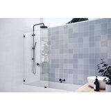 Vela 33 in. x 58.25 in. Frameless Single Fixed Bath Panel