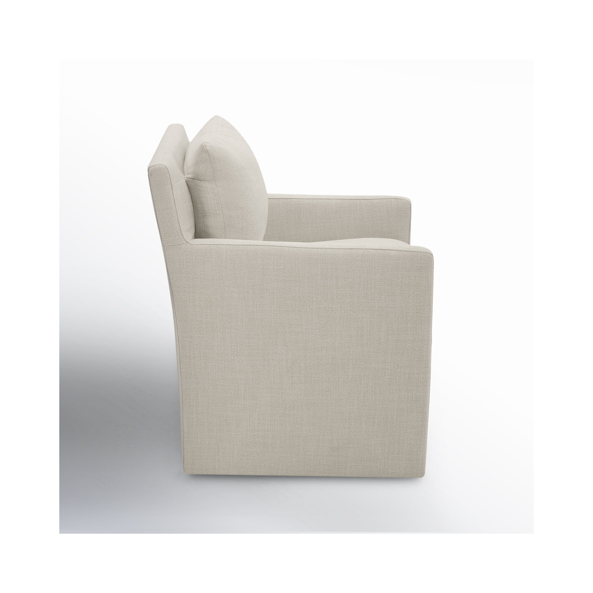 Alayaa Upholstered Arm Chair, Effie Linen Performance Linen