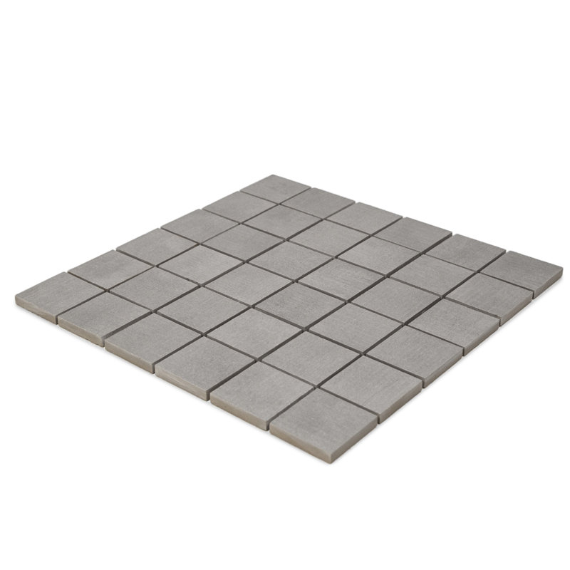 Studio 2" x 2" Matte Porcelain Mosaic Floor and Wall Tile, Gris