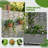 47" H x 47" W x 16" D Outdoor Metal Planter Box with Trellis Decor Raised Garden Bed with Lattice Panel and Wheels for Patio-964391729-964391730
