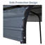 Abri de voiture en acier galvanisé robuste 12 x 21 pi - Abri de garage en métal à toit vertical pour voitures, camions