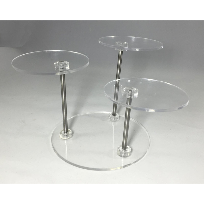 Ebern Designs® 3-Teir Plexiglass Acrylic Stand Riser Jewellery Display Phone Stand 99BC2A28A09548578D4D0AA6445A4377