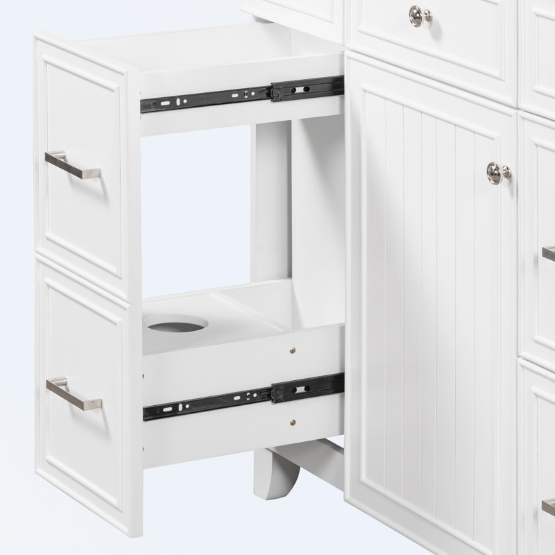Rangement pour salle de bain Chandace, Blanc