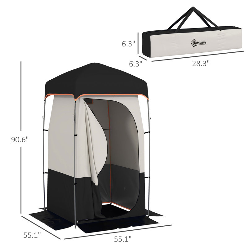 Tente de douche portable, Noir