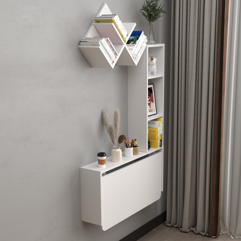 Floating Desk,wall Mounted Desk White