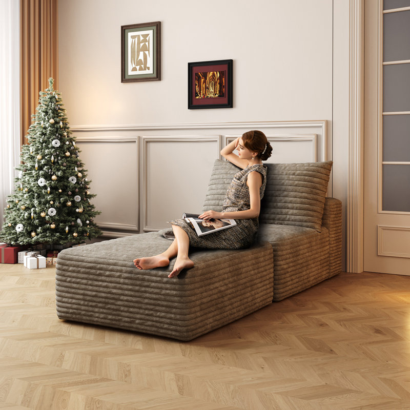Canapé-lit de 66,9 po, fauteuil-lit convertible avec coussin, dossier et canapé-lit confortable