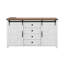 Buffet Farmhouse avec rangement, buffet avec tablettes et porte de grange coulissante-339461072