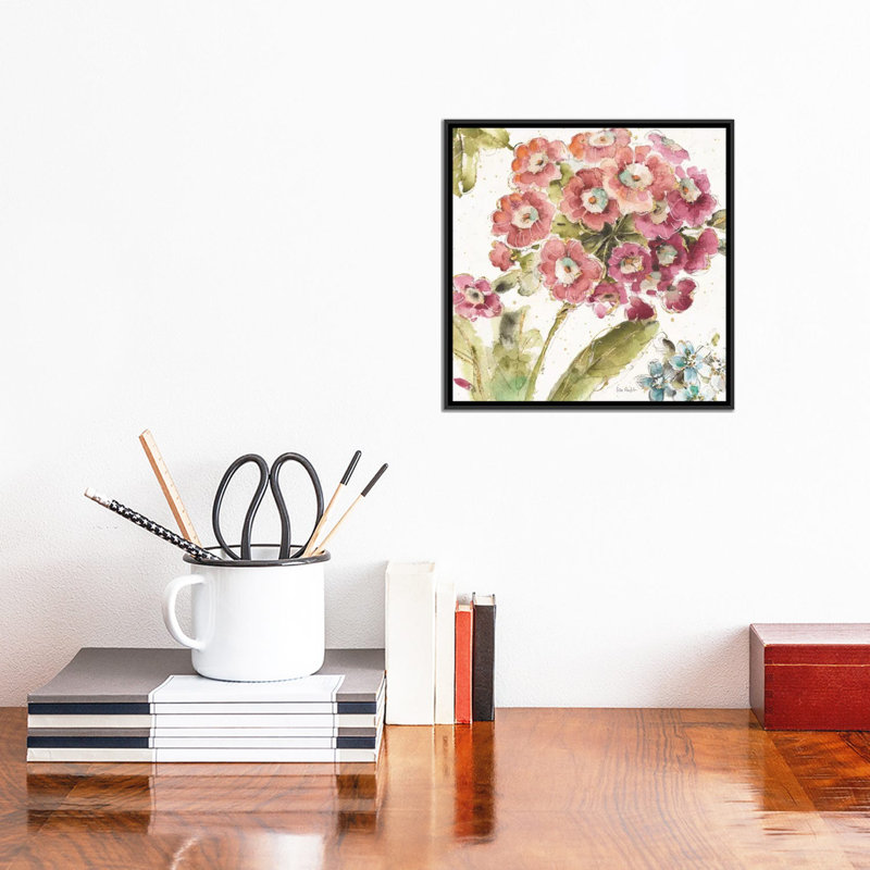 «Country Bloom IV» par Lisa Audit - impression sur toile tendue, H 18 po x l 18 po x P 1,5 po, Toile avec cadre noir