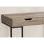 Bureau de travail de 122 cm (48 po) de long pour bureau à domicile, stratifié brun, structure en métal noir, rangement pour ordinateur portable avec tiroirs, piètement en métal-134703989