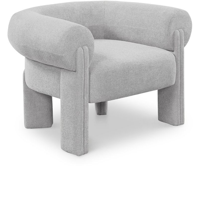 Stefano 36'' Wide Armchair, Grey Fabric