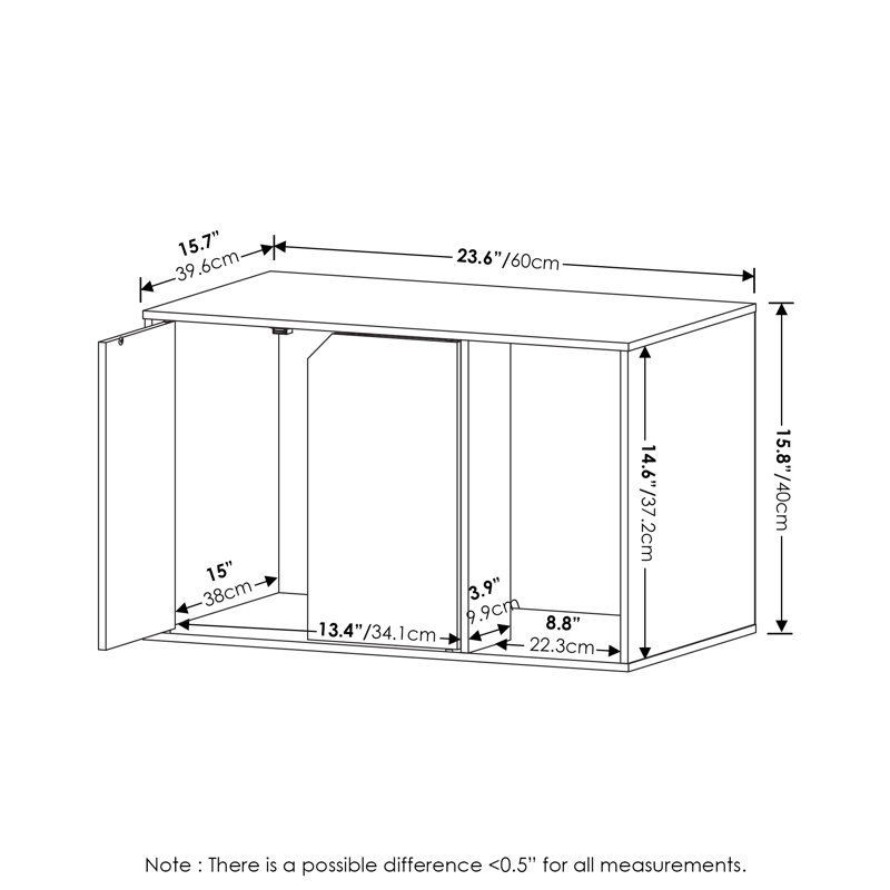 Jayleen Litter Box Enclosure, Walnut