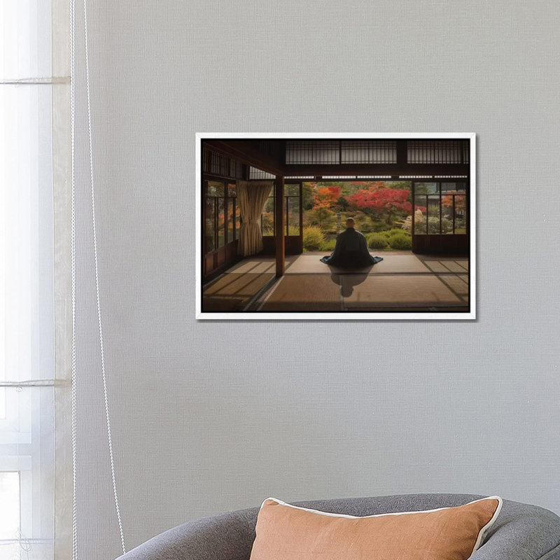 Autumn In Japan XI by Daniel Kordan - Print on Canvas, White Framed, 66.04 cm H x 45.72 cm W