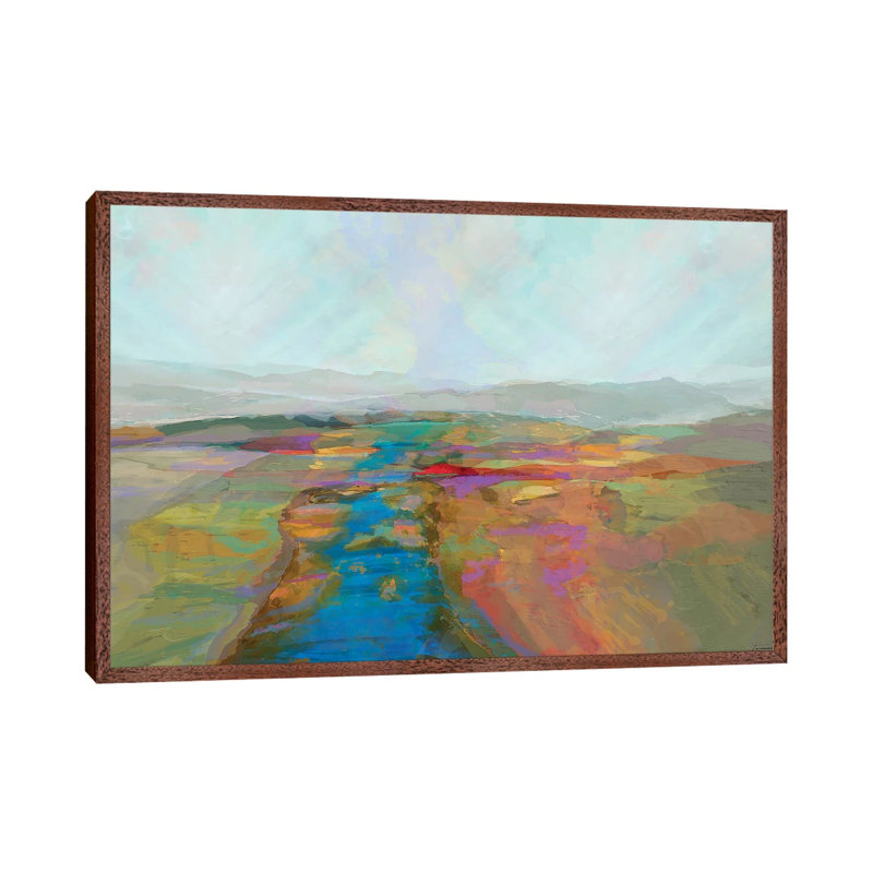 Mountain Vista I by Michael Tienhaara - Print on Canvas, Classic Brown Wood Floater Framed, 66.04 cm H x 45.72 cm W