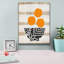 «Bowl Of Oranges On Wood» par Linda Woods, art mural sur toile-2100637501