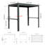 Ensemble de pergola grillagée en aluminium 5 x 8 pi - Toit à persiennes réglable avec tables de bar d'extérieur-119969974