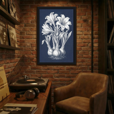 Plantes et fleurs de lis sur fond