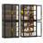 Metal Display Cabinet with Glass Doors and Shelves-1686444958
