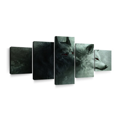 " Sinister Wolves " 5 Piece Art Set