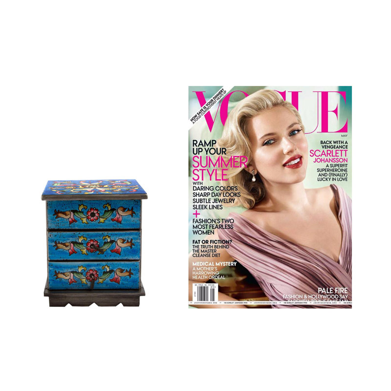 Boîte à bijoux bleu céleste