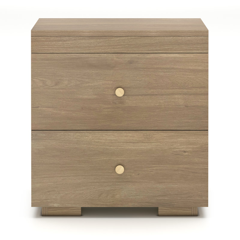 Holle Solid + Manufactured Wood Nightstand, Natural