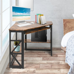 Ashling Home/office Wooden Desk Rustic Reclaimed Wood Desk With a