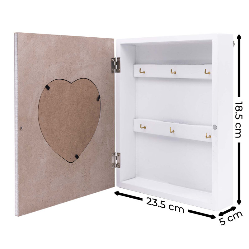 Jelks Manufactured Wood Wall Organizer with Key Hooks