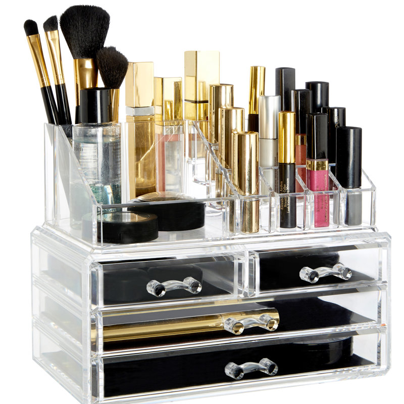 Plastic 16 Compartment Makeup Organiser