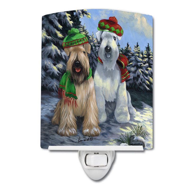 Veilleuse Boxer, Wheaten Terrier chien des neiges