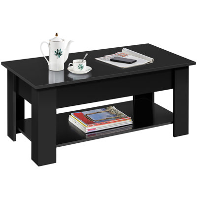 Lift Top Four Leg Coffee Table with Storage