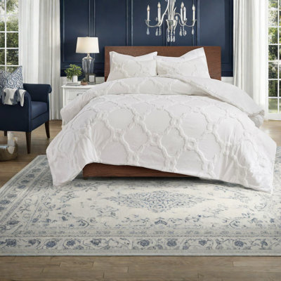 Soft Tufted Cotton Chenille Bedding Sets Full Queen Farmhouse Home