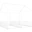 Lits simples en métal pour chambre à coucher, en forme de maison avec barrière de sécurité, plateforme de taille blanche 2 lits côte à côte et coffre-fort à utiliser-632729876