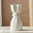 Charmaine 10" Cinched Knot White Ceramic Vase-605020606