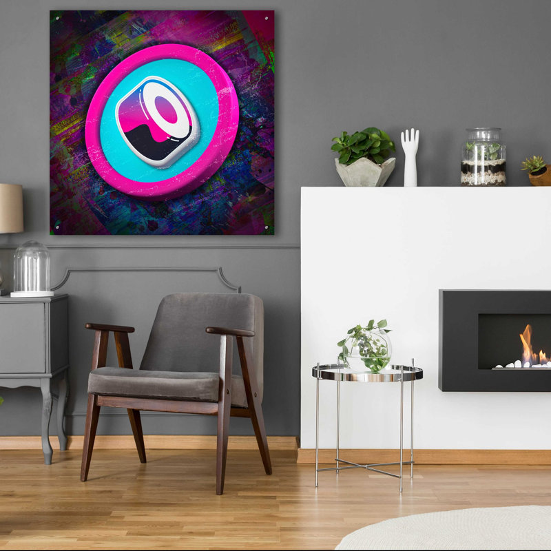 «Sushi Crypto» par Epic Art Portfolio, art mural en verre acrylique, H 36 po x l 36 po x P 0,2 po