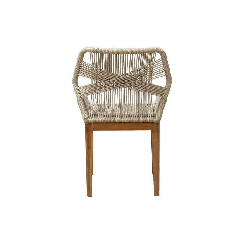 Beverly Outdoor Teak Dining Armchair, Natural