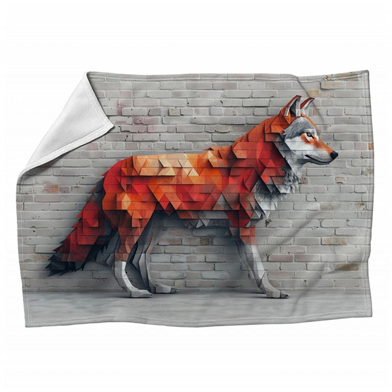 Jeté en molleton Fox - Couvertures douces Art Warm, L 60 po x l 50 po