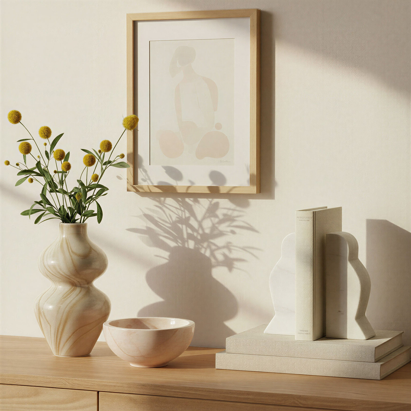 Ettinger Sandstone Non-Skid Bookends, White