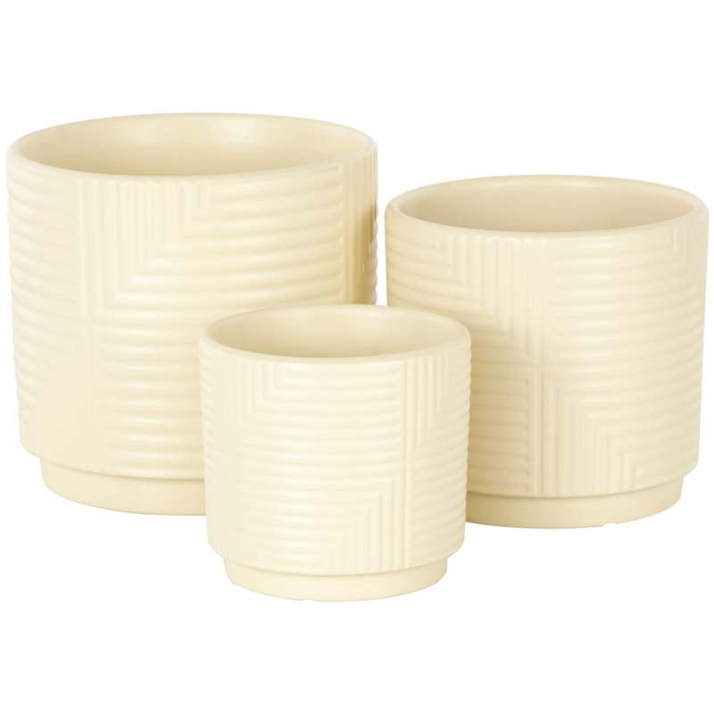 Tommen Ceramic Pot Planter, Cream