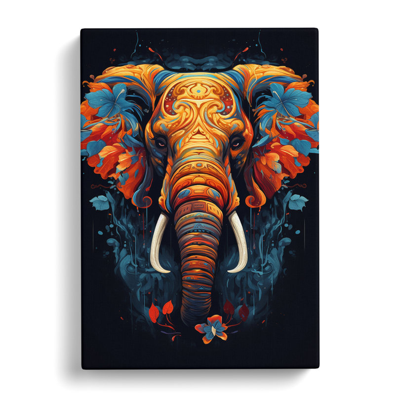 Elephant Informel No.2 - Wrapped Canvas, 50cm H x 35cm W x 3cm D