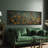 Moody Green Wildflower Florals Modern Decor Extra Large Pictures Framed Canvas Print Wall Art-111666037-107118462