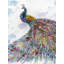 Majestic Peacock With Flowers Print On Canvas