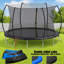 Trampoline 14 pi avec filet d'enclos, échelle et poteaux de clôture incurvés pour une sécurité et un rebond améliorés