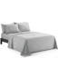 Ensemble de literie 6 pièces avec 4 taies d'oreiller plissées en rayonne de coton rayé ultra doux et soyeux pour toutes les saisons de Marina Marina Home Bedding Essentials-1677134109-1677134314