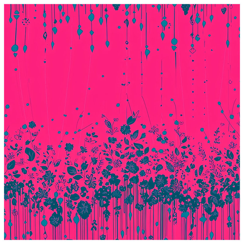 Tapis de bain floral, 24in W x 17in L